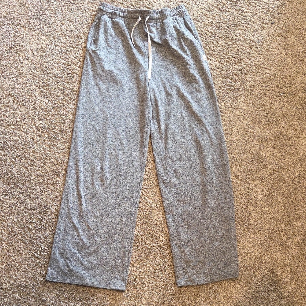 Vuori Heathered Gray Essential Wide Leg Pants